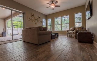 Wood-Look Tile Flooring in Livingroom