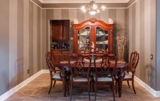 Wood-Look Tile Flooring in Dining Room