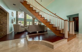 Brazilian Cherry Rouge Flooring in Stairway