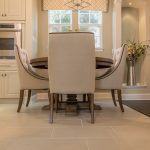 Mellow Oak Wood Flooring with Tile in Dining Room