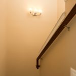 PVC Vinyl & Gray Carpet flooring stairwell