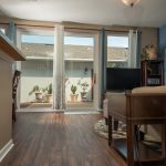 PVC Vinyl & Gray Carpet flooring kitchen, breakfast nook and sitting room