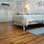 Acacia wood floors in bedroom